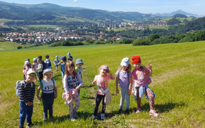 Ježkovia na výlete (turistika na rozhľadňu)